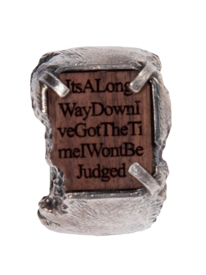 Tobias Wistisen Carved Chevalier Ring, Men's, Size: 64, Metallic