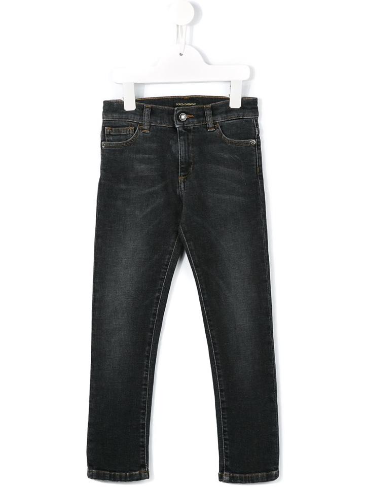 Dolce & Gabbana Kids Straight Leg Jeans, Boy's, Size: 10 Yrs, Grey