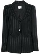 Giorgio Armani Vintage Pinstriped Blazer - Black