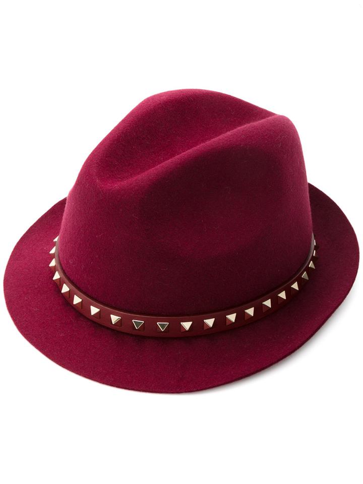Valentino Valentino Garavani Rockstud Hat - Red