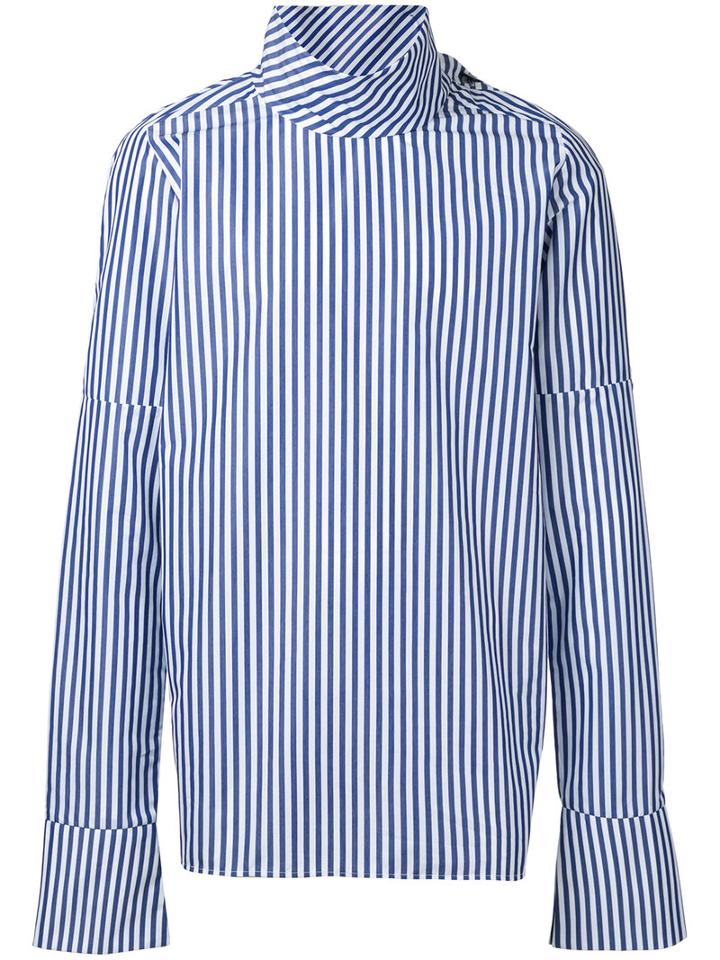 Strateas Carlucci - Sterile Funnel Blouse - Men - Cotton - M, Blue, Cotton