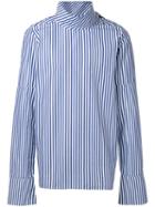 Strateas Carlucci - Sterile Funnel Blouse - Men - Cotton - M, Blue, Cotton