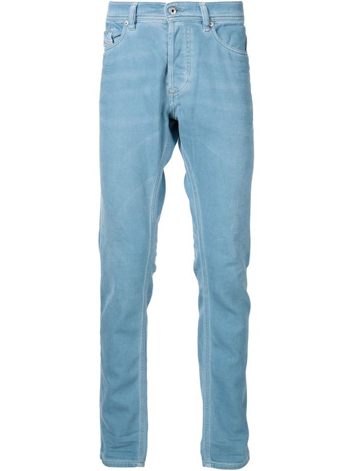 Diesel Light Wash Jeans, Men's, Size: 29, Blue, Cotton/spandex/elastane