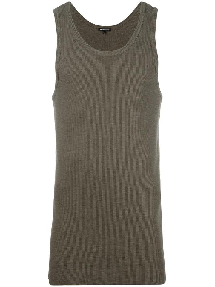 Ann Demeulemeester Classic Tank Top, Men's, Size: Xs, Green, Cotton