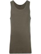 Ann Demeulemeester Classic Tank Top, Men's, Size: Xs, Green, Cotton