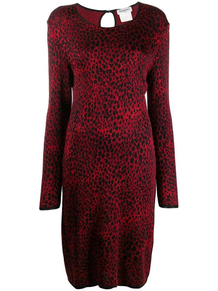 Yves Saint Laurent Pre-owned 1996's Animal Print Dress - Black