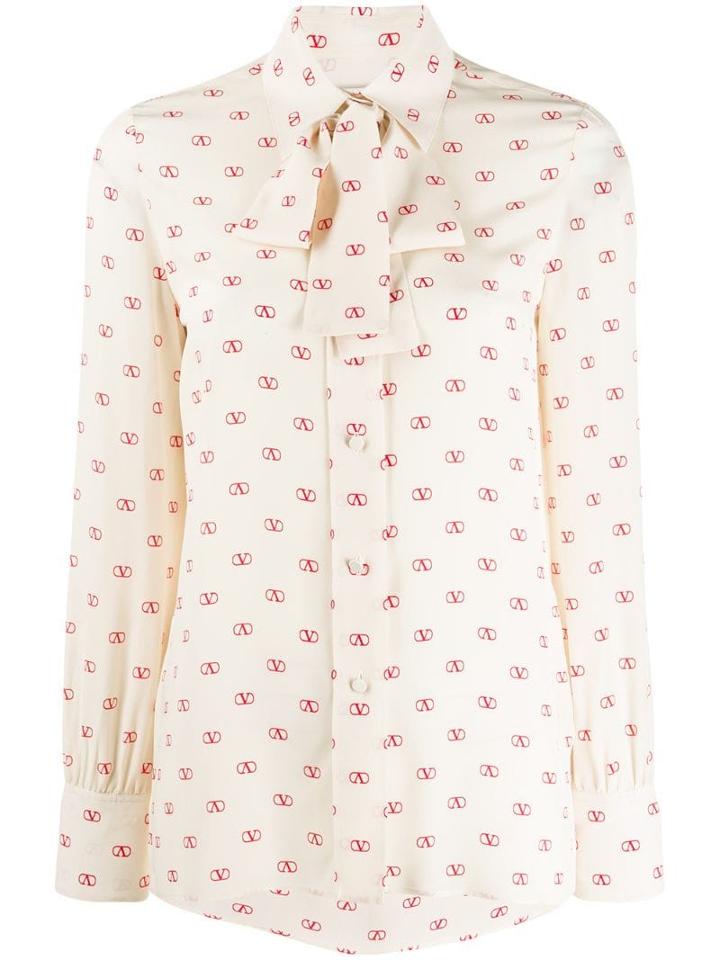 Valentino Logo Print Shirt - Neutrals