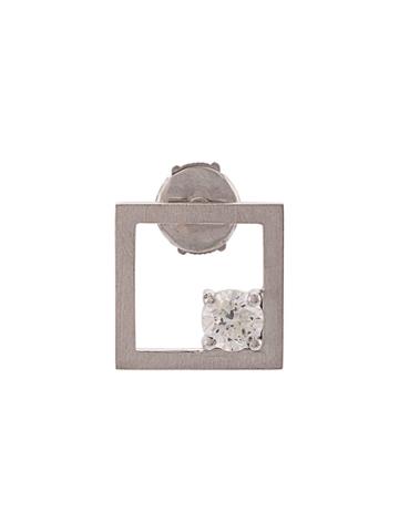 Hadar Nornberg Square Stud Detail Earrings - Grey