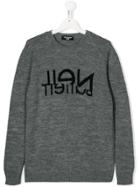 Neil Barrett Kids Distorted Logo Sweater - Grey