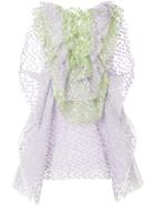 Delpozo Frilled Dress - White