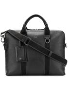 Boss Hugo Boss Textured Leather Messenger Bag - Black
