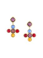 Yves Saint Laurent Vintage 'great Cross Dangling' Earrings, Women's