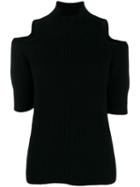 Zoe Jordan Cut-out Detail Knit Sweater - Black