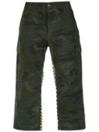 À La Garçonne Printed Unisex Cargo Trousers - Camuflado