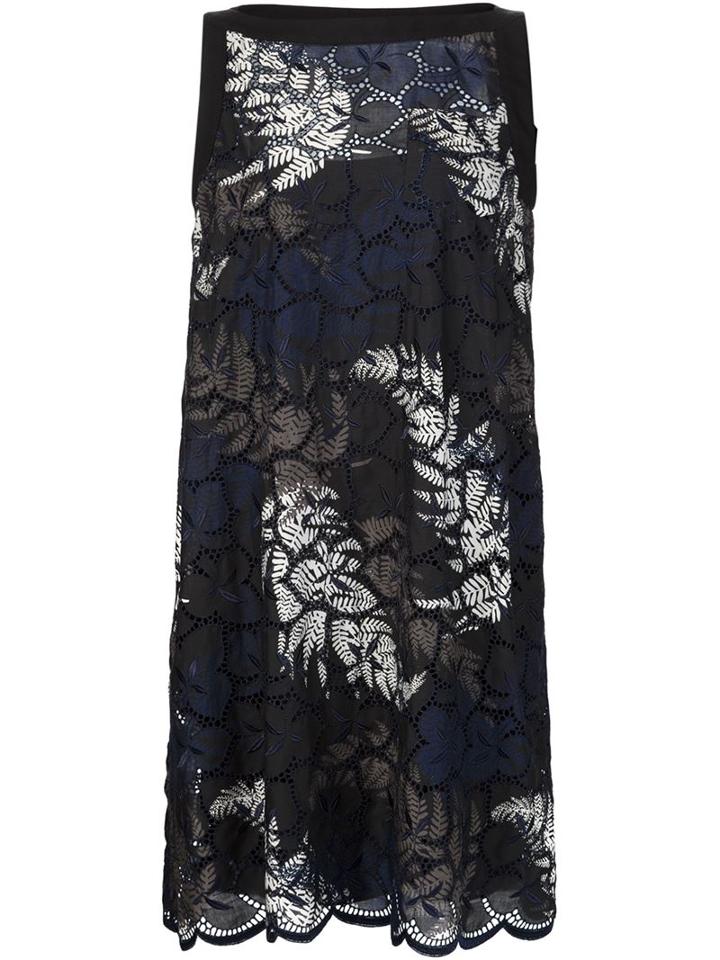 Sacai Fern Print A-line Dress
