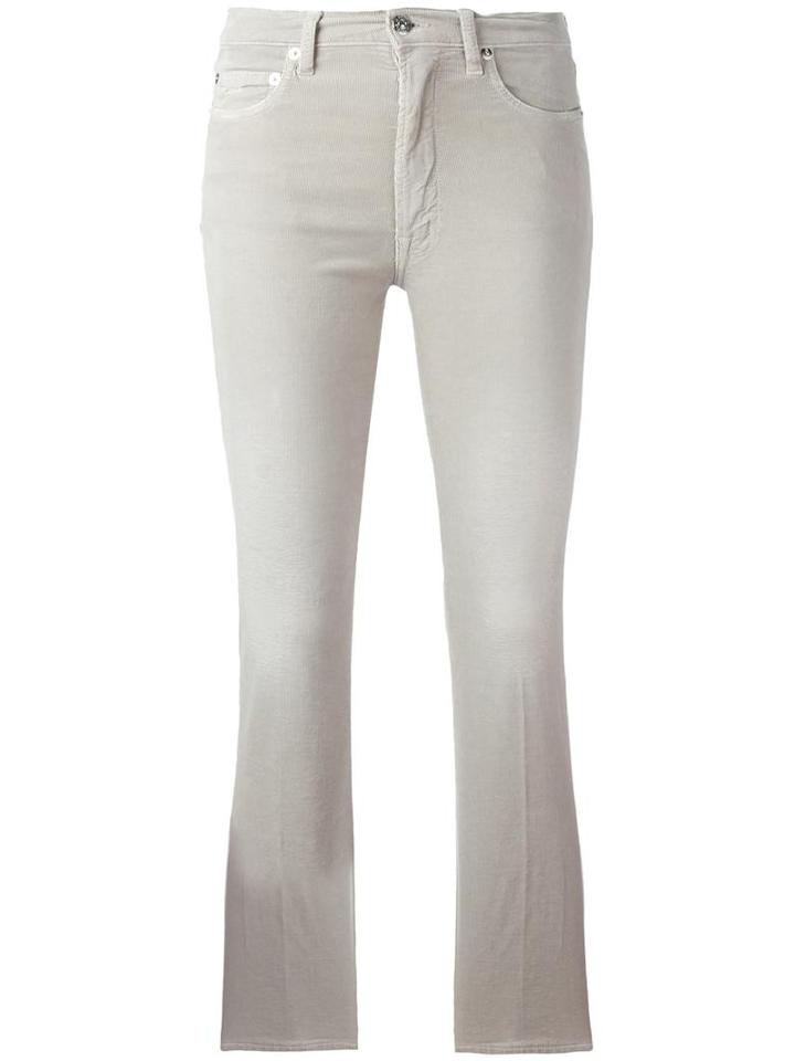 +people Cropped Flared Trousers, Women's, Size: 26, Nude/neutrals, Cotton/spandex/elastane