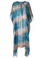 Brigitte Printed Beach Dress, Women's, Size: Medium, Blue, Silk