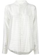 Lucio Vanotti Striped Shirt, Women's, Size: 3, White, Viscose/silk