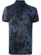 Etro Floral Print Polo Shirt, Men's, Size: Xxl, Blue, Cotton