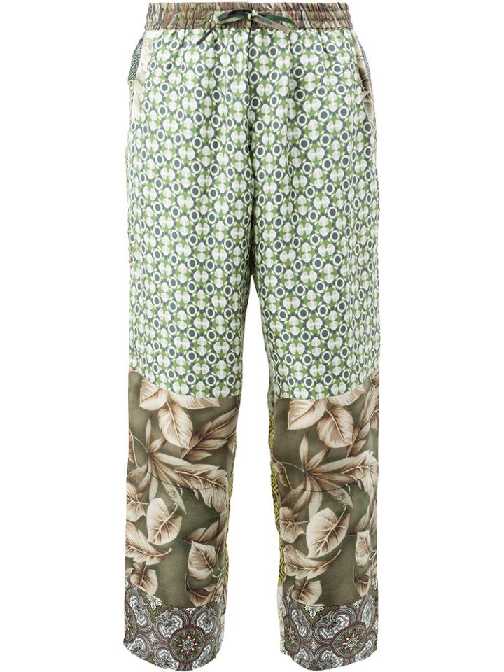 Pierre-louis Mascia Multi-print Trousers - Green