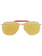 Thom Browne Eyewear Mirrored Aviator Sunglasses - Metallic