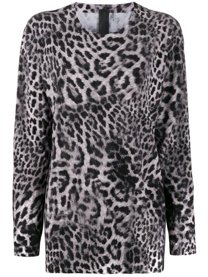 Norma Kamali Leopard Print Blouse - Grey