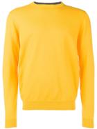 Sun 68 Elbow Patch Sweater - Yellow & Orange