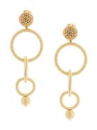 Oscar De La Renta Texture Drop Hoop Earrings - Metallic