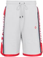 Marcelo Burlon County Of Milan Logo Band Cotton Shorts - Grey