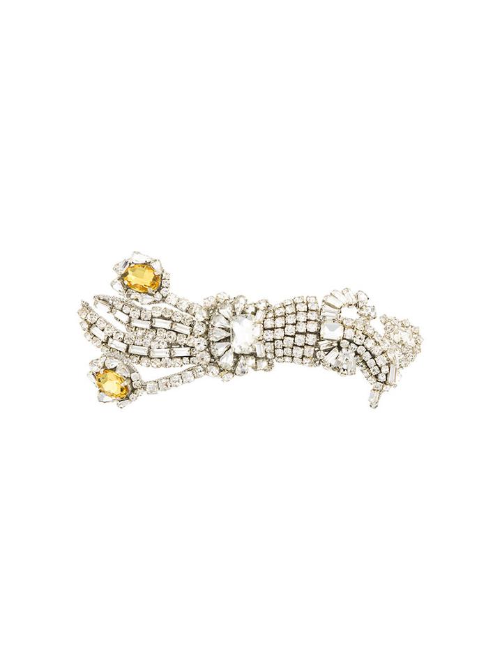 No21 Embellished Hair Pin, Women's, Grey, Other Fibers