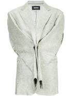 Moohong Sleeve Detail Vest - Grey