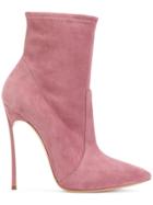 Casadei Blade Ankle Boots - Pink & Purple