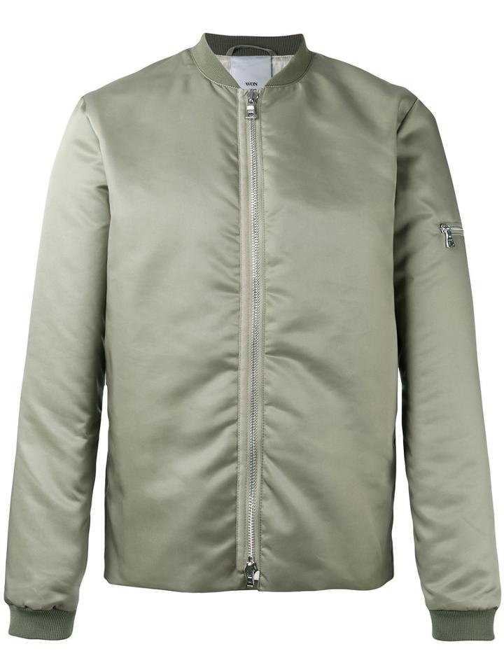 Won Hundred - Zip Up Bomber Jacket - Men - Polyamide/viscose - 50, Green, Polyamide/viscose