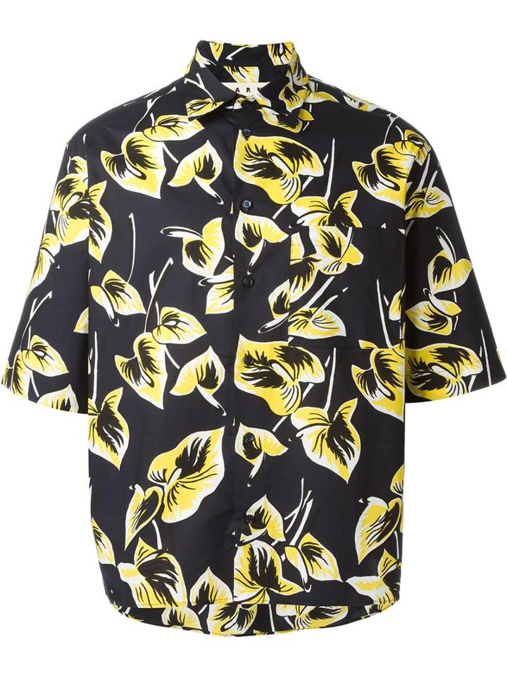 Marni Floral Print Half Sleeve Shirt