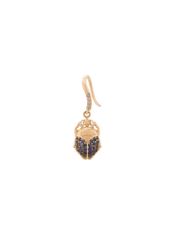 Aurelie Bidermann Scarab Drop Earring - Metallic