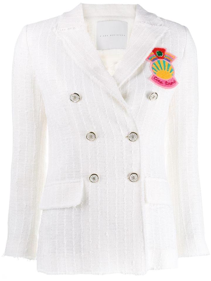 Giada Benincasa Embroidered Double-breasted Jacket - White