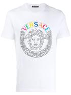 Versace Embroidered Logo Medusa T-shirt - White