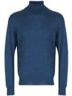 Brioni Roll Neck Sweater - Blue