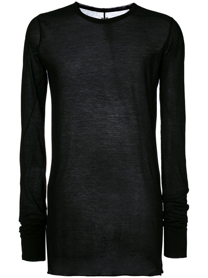Rick Owens Long Length T-shirt - Black