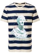 Burberry Striped Printed T-shirt - Blue