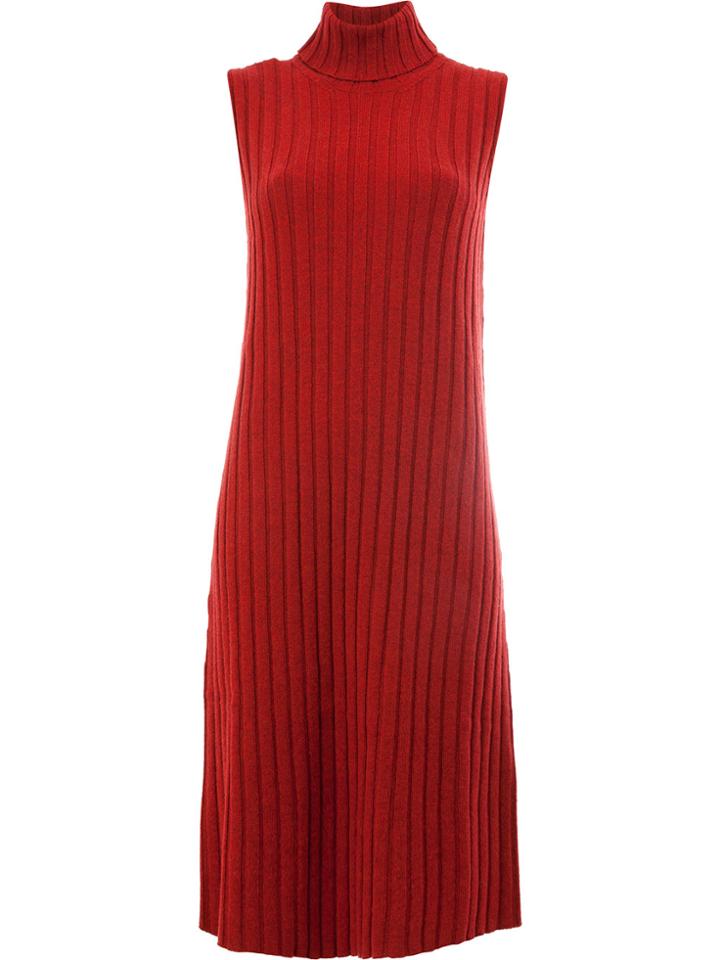 Maison Margiela Ribbed Sleeveless Dress - Red