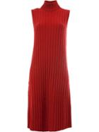 Maison Margiela Ribbed Sleeveless Dress - Red