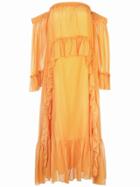 Amur Off-shoulder Ruffled Maxi Dress - Orange