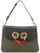 J.w.anderson Medium Pierce Bag With Eyelets, Women's, Green, Leather