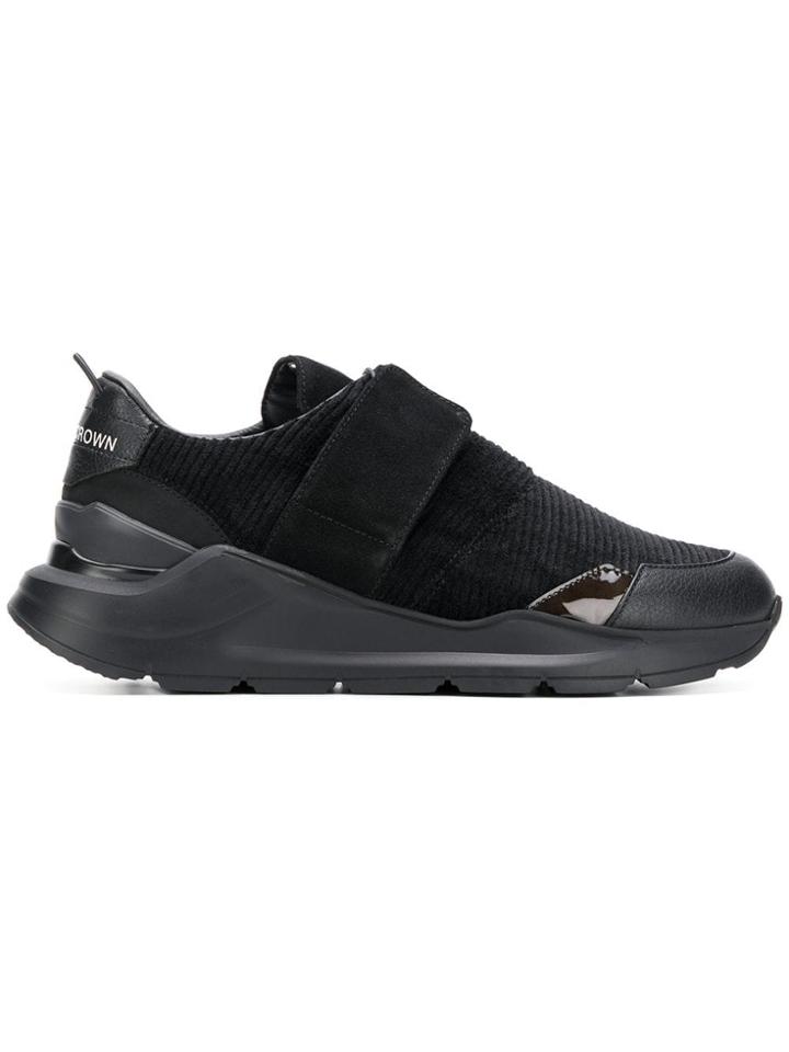 Leather Crown Low-top Sneakers - Black