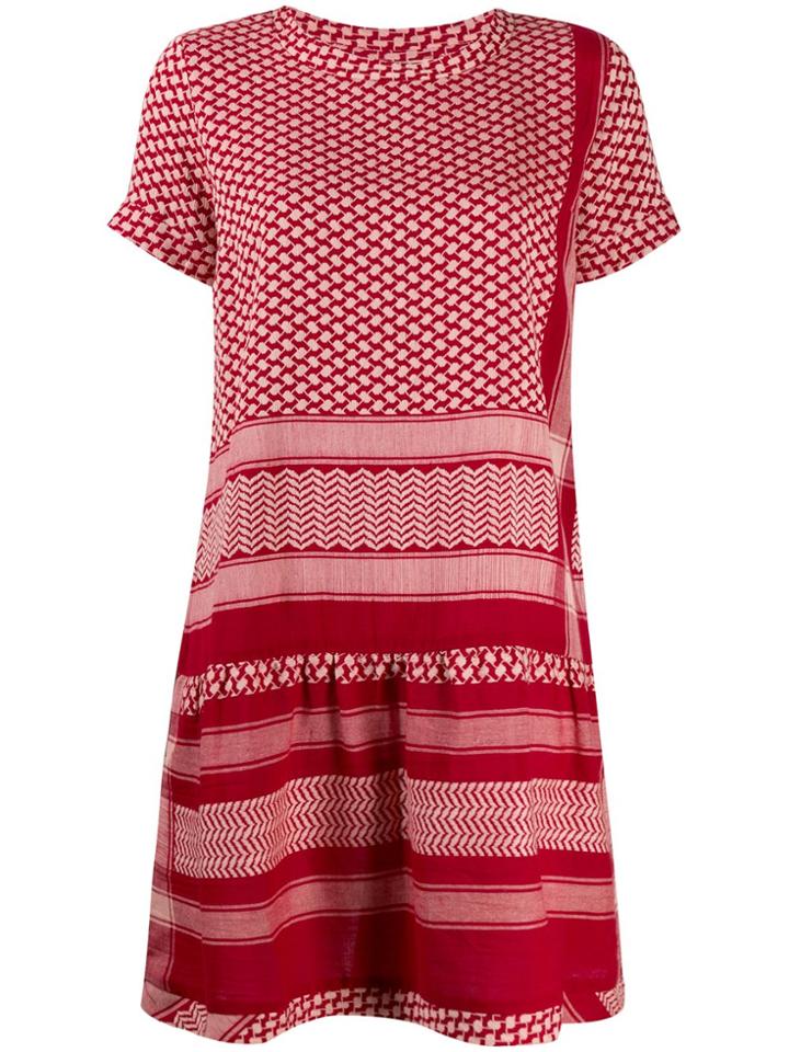 Cecilie Copenhagen Short Sleeved Cotton Dress - Red