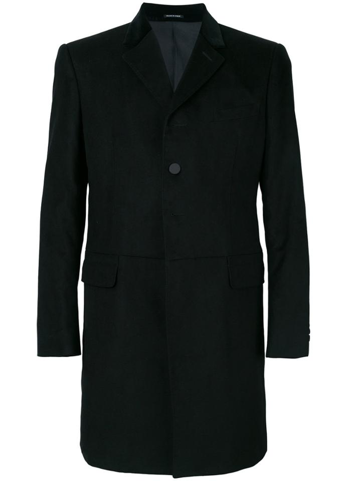 Alexander Mcqueen Single Breasted Coat - Black