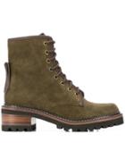 See By Chloé Ankle Laced-up Boots - Green