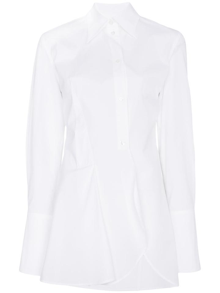 Wright Le Chapelain Asymmetric Long Sleeve Shirt - White