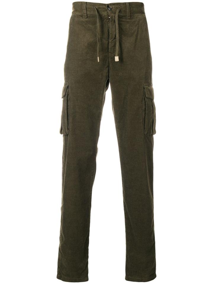 Eleventy Drawstring Cargo Trousers - Green